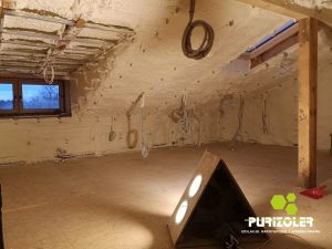 Bydgoszcz - Ocieplenie poddasza pianą PUR otwartokomórkową 150 m2 o grubości natrysku 20 cm
