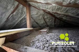 Ocieplanie poddasza w Bydgoszczy celulozą oraz pianką PUR